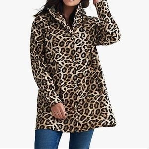 Ellos 30 leopard print rain jacket